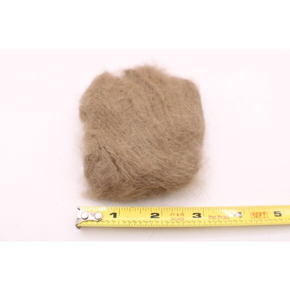 100% Pure French angora Rabbit Hair Yarn Fiber Made In France 10 Grams Brown - Picture 6 of 7